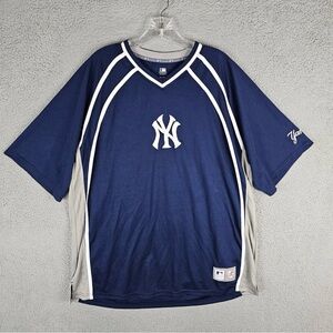 Majestic Navy and Gray Yankees Jersey